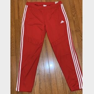 Men's Red Adidas Track Pants